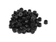 80 Pcs 14mm Table Chair Round Leg Rubber Cover Floor Protector Black
