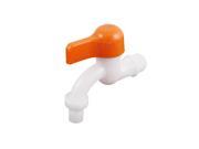 20mm Male Thread Single Lever Water Tap Faucet White Orange