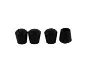 Rubber Furniture Chair Foot Cover Pads Protector 12mm Inner Dia 4 Pcs