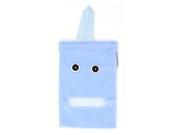 Cartoon Style Hanging Roll Paper Tissue Box Bag Case Holder Blue W Strap
