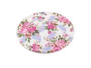 Tableware Melamine Chinese Rose Printed Heat Insulation Placemat Dish Plate Mat