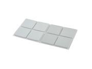 Floor EVA Square Anti Scratch Furniture Feet Pads Cover White 38 x 38mm 8pcs
