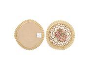 Restaurant Floral Pattern Insulation Table Mat Placemat Coaster 17cm Dia 2pcs