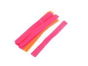 14pcs Self Adhesive Sew On Hook Loop Fastener Tape 18cm Long Pink Orange