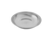 Household Metal Round Shaped Soy Sauce Spice Dish Silver Tone 10cm Diameter