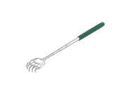 Family Rubber Handle Metal Claw Hand Telescoping Back Scratcher Massager Green