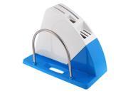 Home Plastic Fan Shaped 6 Slots Cook Chopper Cutter Holder Blue White