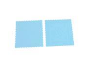 Kitchenware Polypropylene Square Shape Nonslip Heat Resistant Mat Blue 2pcs