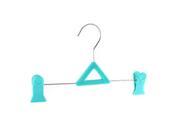 Clothes Socks Clip Hanger Peg Drying Rack Cyan Color