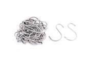 Home Stainless Steel S Shaped Clothes Towel Bag Hanging Hooks Clasp Holder 40pcs