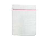 Unique Bargains White Underwear Clothes Washing Pink Zipper Rectangular Wash Bag 50cm x 40cm