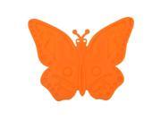 Silicone Butterfly Design Heat Resistant Mat Cup Coaster Cushion Placemat Orange