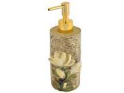 Unique Bargains Bathroom Resin Flower Decor Foaming Lotion Press Pump Bottle Dispenser 300ml