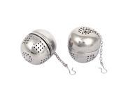 Stainless Steel Infuser Strainer Mesh Locking Tea Ball Filter 2 Pcs