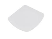 Square Shape Food Sushi Dessert Plate Dish Container 19cm Length White