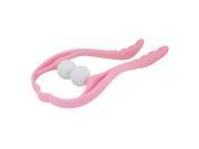 Unique Bargains Family Household Plastic Handle Silicone Ball Neck Massager Body Fitness Pink