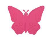 Silicone Butterfly Shape Heat Resistant Mat Cup Coaster Cushion Placemat Fuchsia