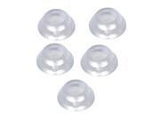 9mm Dia Hole 19x7mm Cone Rubber Bumpers Furniture Desk Foot Feet Pad Clear 5pcs