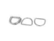 D Ring Hooks D Shaped Buckles Handbag Belt Buckle Silver Tone 4 Pcs