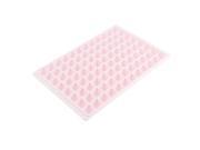 Unique Bargains Cake Chocolate Making Square 96 Slots Ice Cube Mold Light Pink