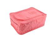 Peach Pink Portable Water Resistant Shoes Storage Folding Pouch Bag Organizer