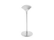 Stainless Steel Fan Shaped Table Sign Holder Stand Silver Tone 8 Inch Long
