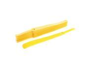 Unique Bargains 10 Pcs Hook Loop Fastener Plastic Nylon Cable Ties Loops Yellow