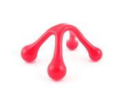 Household Plastic Muscle Acupoint Stress Release Head Scalp Body Massager Red