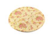 Tableware Melamine Chinese Rose Print Heat Insulation Placemat Dish Mat 16.5 Dia