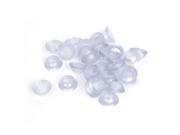 19mm x 7mm Furniture Table Leg Protector Rubber Feet Pads Clear 30 Pcs