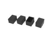 4pcs Black Rubber Furniture Table Foot Leg Covers Pad Floor Protector 25mmx38mm
