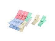 10 Pcs Household Plastic Nonslip Multipurpose Clothing Clothespins Clips Multicolour