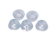 12mm Dia Hole 26x10mm Cone Rubber Bumpers Furniture Desk Foot Pad Clear 5pcs