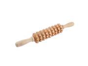 Household Body Belly Health Care Wooden 9 Wheels Roller Massager Tool