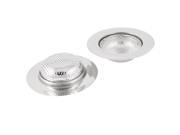 Unique Bargains 2 Pcs 4.3 Dia Stainless Steel Hair Basin Filter Sink Drainer Strainer