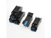 Unique Bargains 35mm DIN Rail Mounting 8 Screw Terminals Relay Socket Base Holder DTF08A x 5