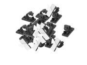 50Pcs 13mmx29mm White Adhesive Backed Nylon Wire Adjustable Cable Clips Clamps