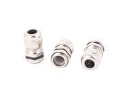 3Pcs Stainless Steel PG7 Waterproof Connector Glands for 3 6.5mm Dia Cables