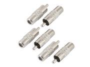 6pcs F Type Female to RCA Male F M Coaxial Plug Straight TV Connector Converter