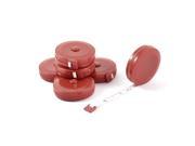 Tailor Sewing Double Side Retractable Measuring Tape Ruler Red 1.5M 6pcs
