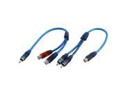 Male to Dual Female Adapter Video Audio Extension Cable 30cm Length 2pcs