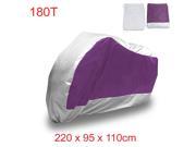 L 180T Outdoor UV Protector Motorbike Motorcycle Cover Snow Rain Dust Proof Purple Silver