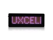 LED Badge Digital Scrolling Message Sign Label Portable Name Tag Display Pink