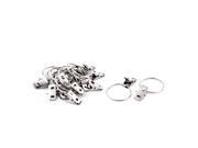 Unique Bargains 16 Pcs Metal Hooks Sprung Curtain Clothes Clips Clamps 36mm Dia Ring