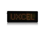 LED Badge Digital Scrolling Message Sign Label Portable Name Tag Display Yellow