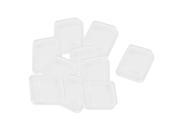 10 Pcs White Clear Silicone Waterproof Rocker Switch Protect Cover Rectangle Cap