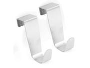 Household Bathroom Stainless Steel Clothes Hangers Drawer Cabinet Door Hook 2pcs