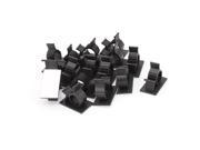 16 Pcs Self adhesive Cord Cable Tie Clamp Sticker Clip Holder Black 12.5mm