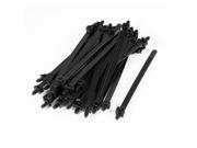 Unique Bargains 151mm Long Black Nylon Automobile Screw Mount Design Cable Tie Strap 40 Pcs