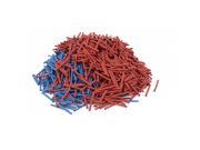Unique Bargains 1600pcs 2mm Dia Red Blue Heat Shrink Tube Sleeving Wrap Wire Kit